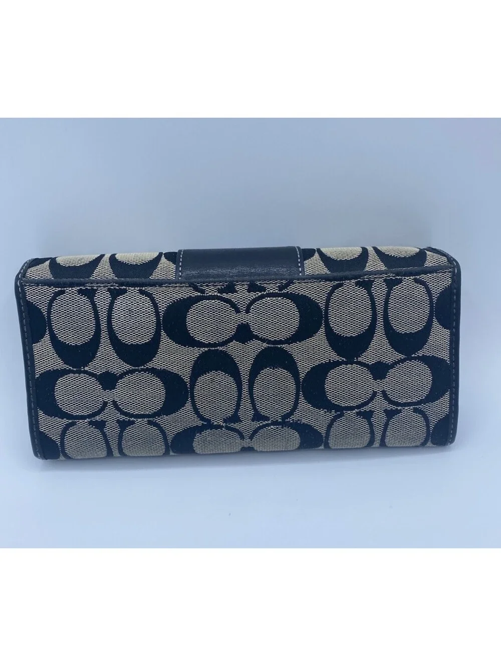 Coach Wallet Signature Canvas/ Leather Details, Light Lavender Inside
